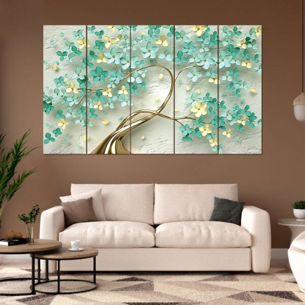 SET OF 5 DIGITAL WALL PAINTING