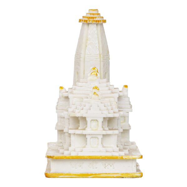 Ram Mandir | Jai Shree Ram JanamBhoomi Mandir, Religious, Mandir Murti, Ayodhya Model, for Home, Pooja Room, Puja, Temple | Marble Handcrafted- White - Image 2