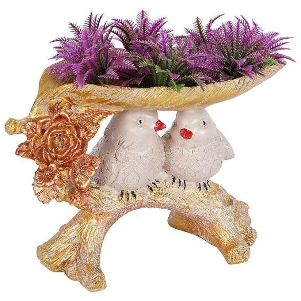 Resin Handcrafted Birds Couple On Tree Showpiece Bird Statue For Home Dcor Living Room Bedroom Table Top Antique Garden Decoration Items - Image 3