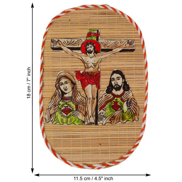 Jesus And Mother Marry Bamboo Design Hand Crafted Modern Interior Wall Hangings - Image 4