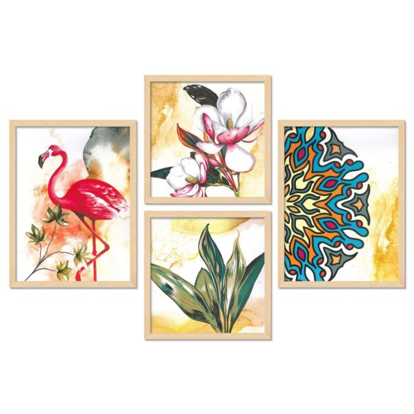 SET OF 4 DIGITAL WALL PAINTING