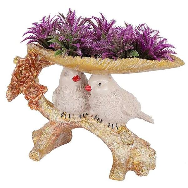 Resin Handcrafted Birds Couple On Tree Showpiece Bird Statue For Home Dcor Living Room Bedroom Table Top Antique Garden Decoration Items - Image 4