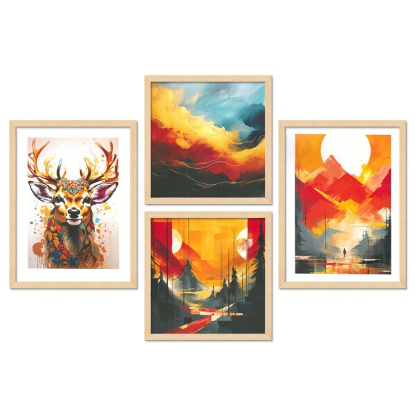 SET OF 4 DIGITAL WALL PAINTING - Image 4