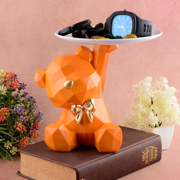 Cool Taddy Bear Showpiece for Home Decorative Showpiece | Taddy Bear with Paltter Statue for Home Decor Showpiece | Home Kitchen Decor | Office Decorative Item -1 - Image 4