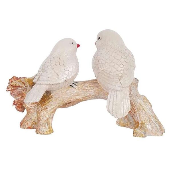 Resin Handcrafted Birds Couple On Tree Showpiece Bird Statue For Home Dcor Living Room Bedroom Table Top Antique Garden Decoration Items - Image 3